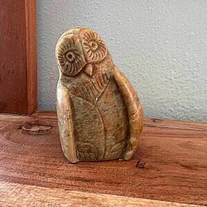 Vintage‎ Soapstone Owl Handcrafted Figure Shelf Decor
